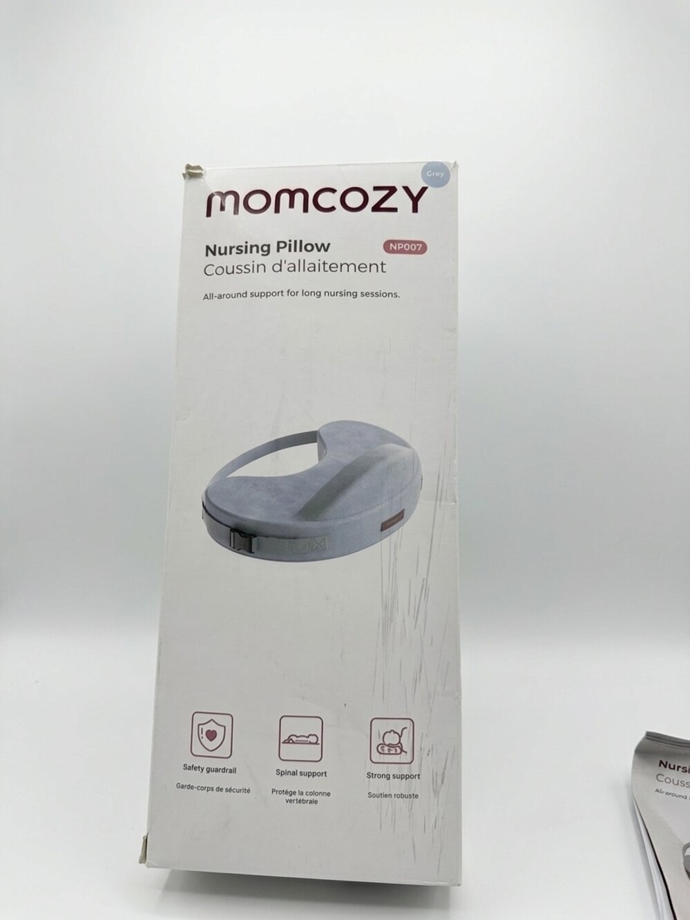 Momcozy Nursing Pillow NP007 Grey Adjustable Support Cushion